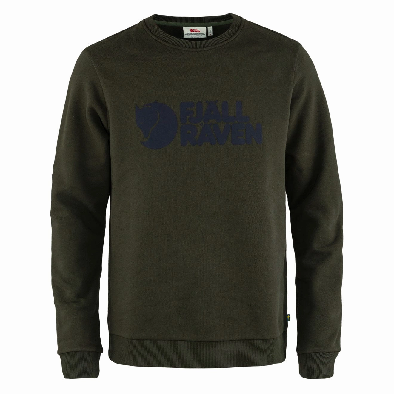 Fjallraven Logo Sweater Deep Forest Grab Your Deal Today Dont Wait Save