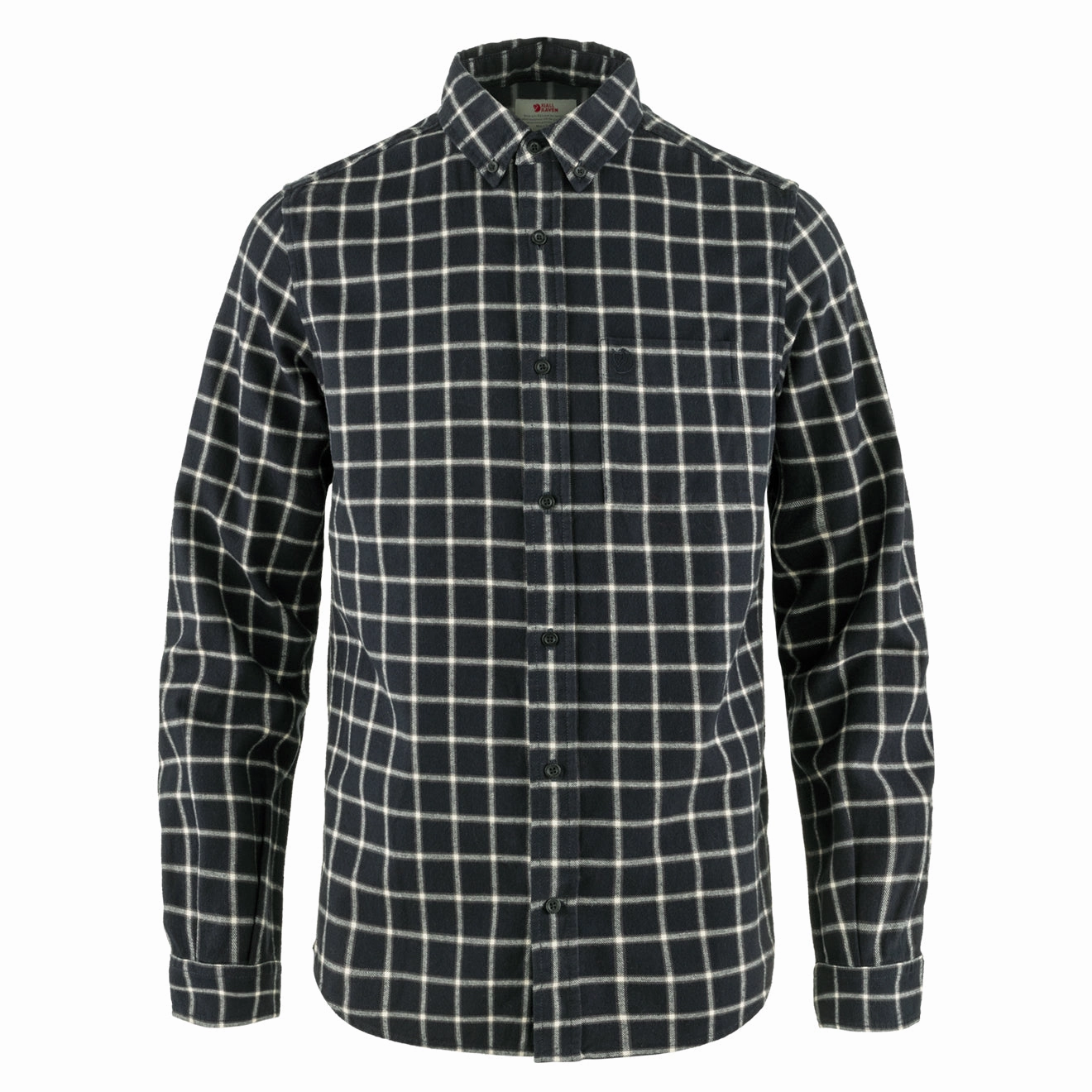 Fjallraven Ovik Flannel Shirt Dark Navy / Chalk White Last Chance Offer Sale Ending Soon