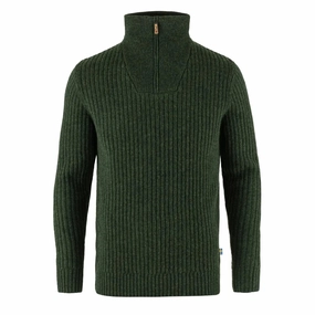 Limited Stock Deals Today Only Offer Fjallraven Ovik Half Zip Knit Deep Forest