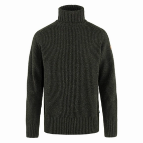 Clearance Alert Now Fjallraven Ovik Roller Neck Sweater Dark Olive