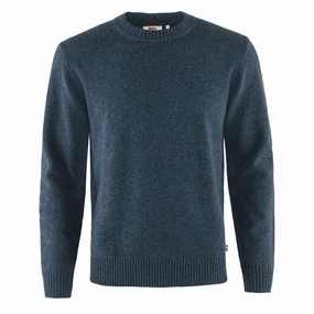 Fjallraven Ovik Round Neck Sweater Navy Dont Miss Out