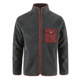 Fjallraven Vardag Pile Fleece Dark Grey / Maroon Save Big Online