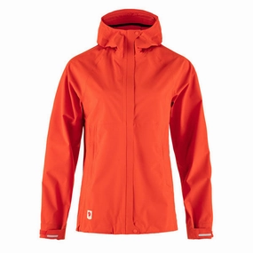 Big Price Drop Last Chance Offer Fjallraven Womens High Coast Hydratic Trail Jacket Flame Orange