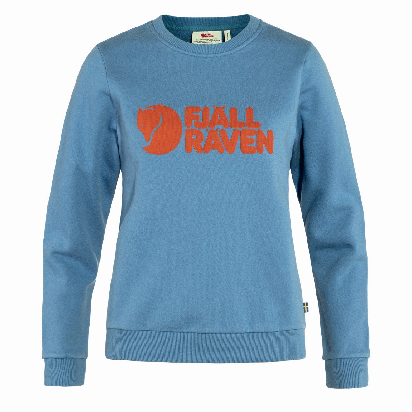 Fjallraven Womens Logo Sweater Dawn Blue / Terracotta Brown Trending Hot Deal Clearance Event Today