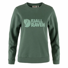 Fjallraven Womens Logo Sweater Deep Patina / Misty Green Trending Now Offer