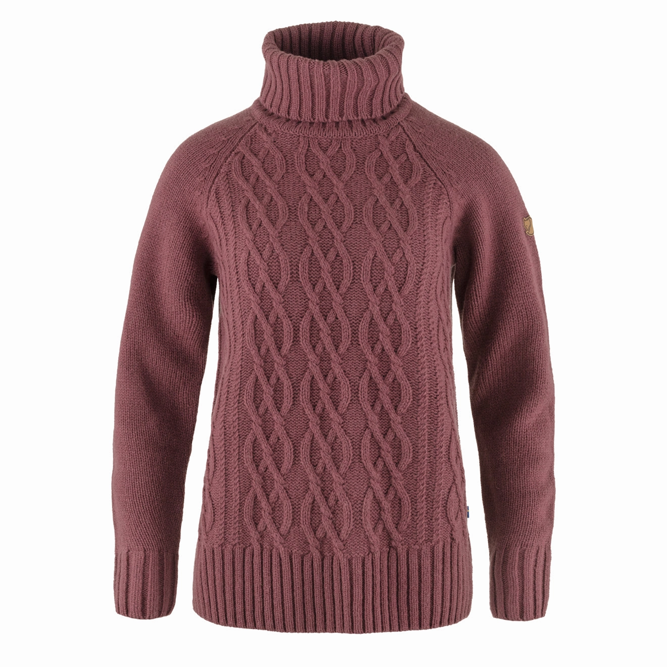 Dont Miss Todays Deal Fjallraven Womens Ovik Cable Knit Roller Neck Mesa Purple