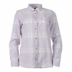 Best Deal Alert MustHave Deal Fjallraven Womens Ovik Lite Flannel Shirt Chalk White / Lavender Mist