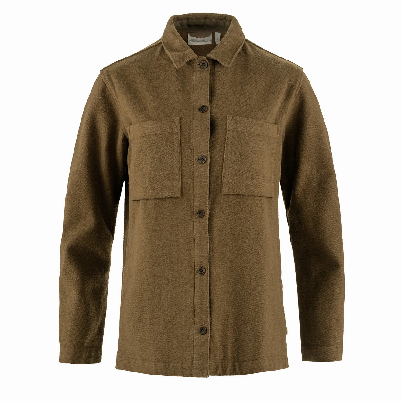 Fjallraven Womens Singi Flannel Overshirt Wood Brown Dont Miss This Offer
