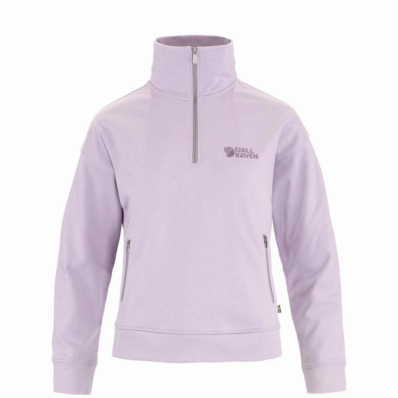 Daily Deal Frenzy Fjallraven Womens Vardag Half Zip Sweater Lavender Mist