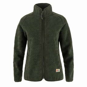 Limited Time Sale Fjallraven Womens Vardag Pile Fleece Deep Forest