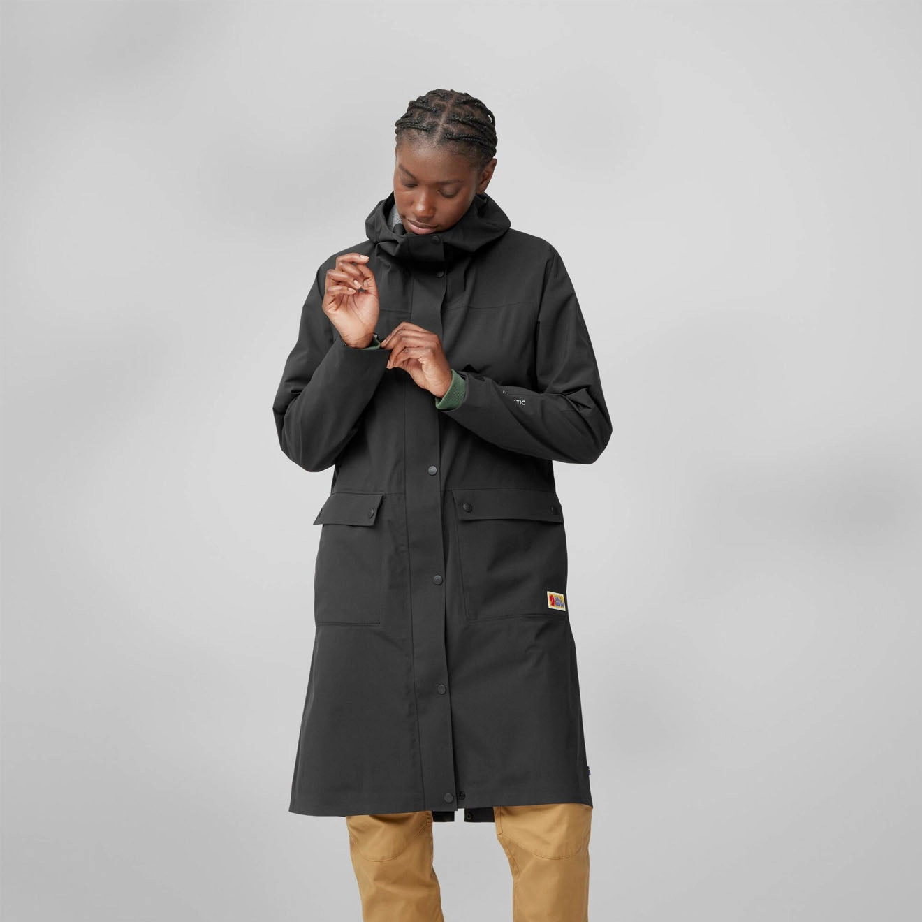 Clearance Event Alert Save Big Online Fjallraven Womens Vardag Rain Parka Black