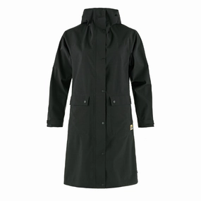 Trending Today Steal Fjallraven Womens Vardag Rain Parka Black