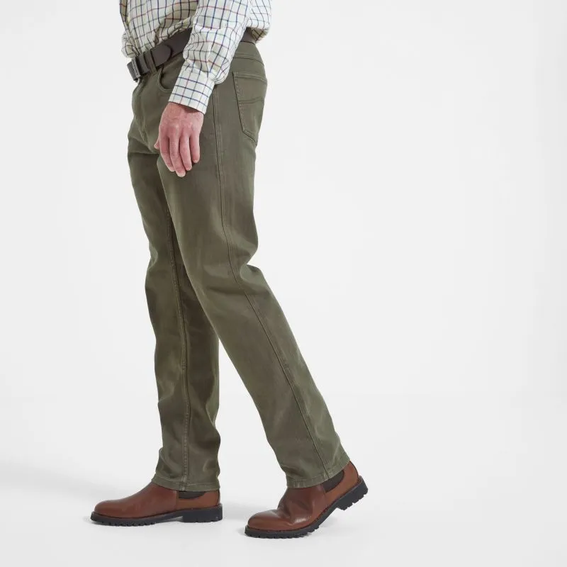 Schoffel James Mens Slim Fit Jeans - Loden Green Weekend Specials Clearance Savings Now