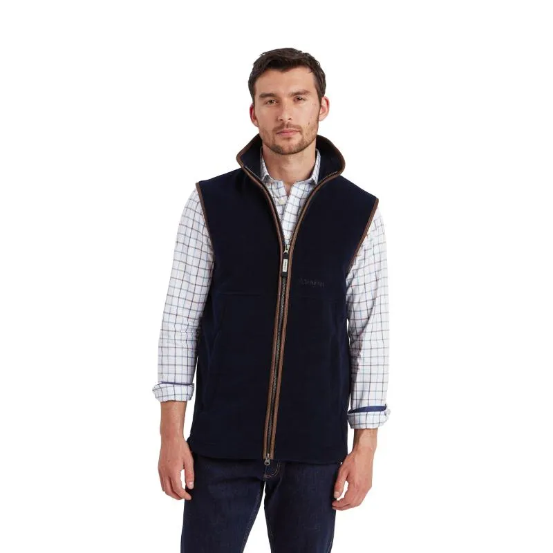 Surprise Discount Today Schoffel Oakham Mens Fleece Gilet - Navy