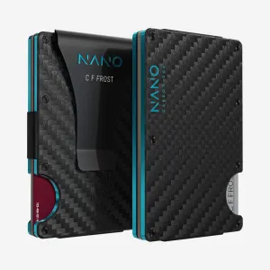 004 Personalised Money Clip Wallet (Stealth Black/Miami Blue) Last Chance Offer Grab Todays Deal
