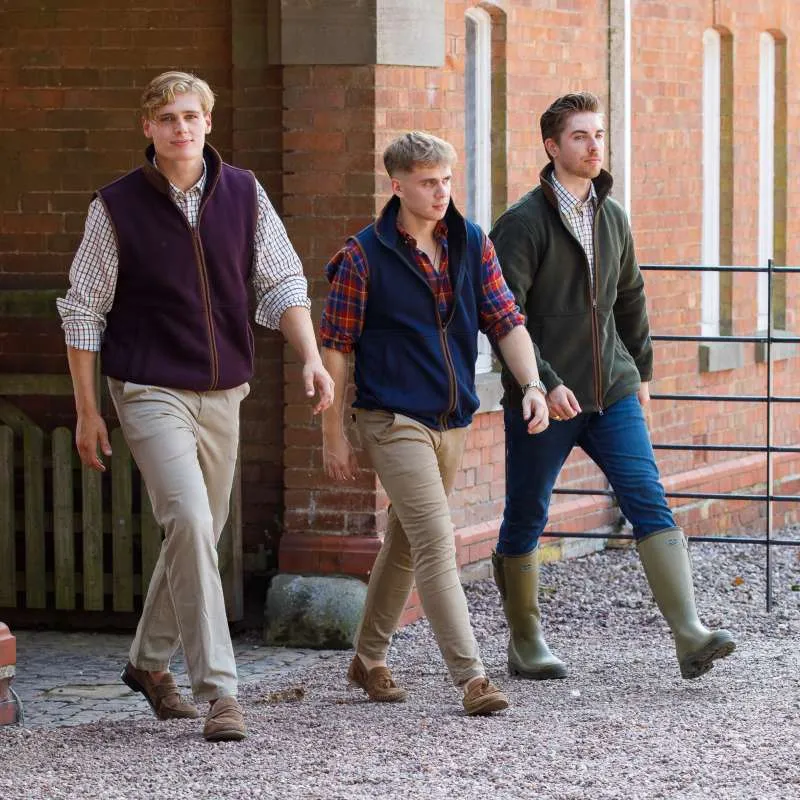 Alan Paine Aylsham Mens Fleece Waistcoat - Dark Navy Grab Your Savings