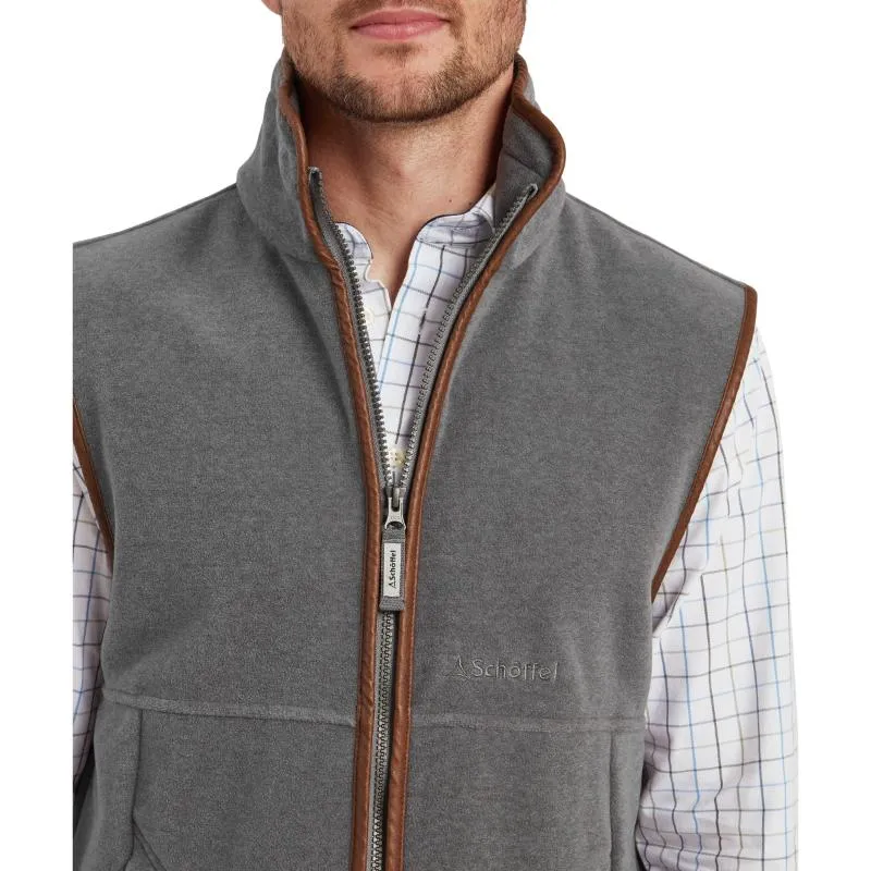 Schoffel Oakham Mens Fleece Gilet - Pewter Perfect Gift Sale