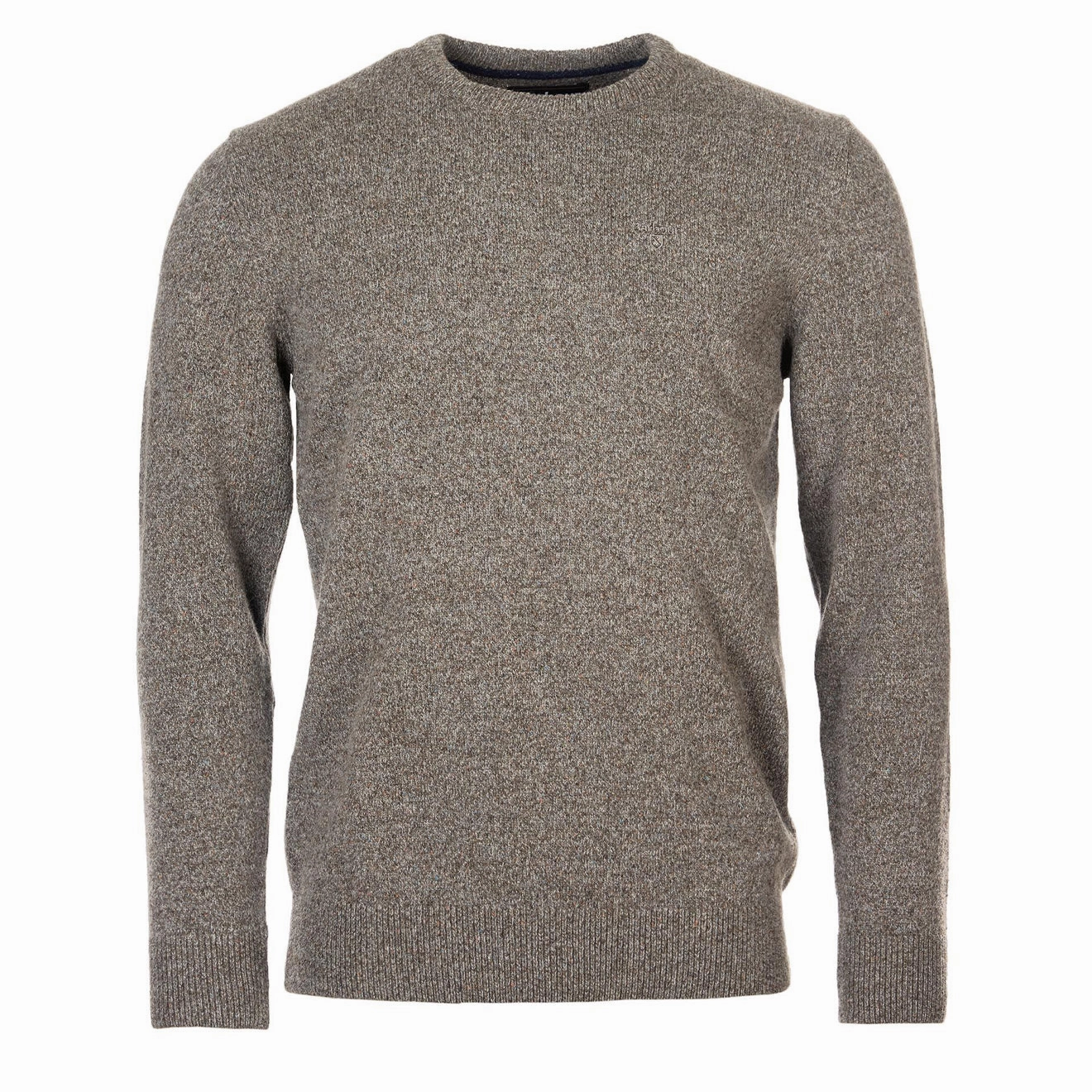 Barbour Essential Tisbury Crew Neck Jumper Fog Special Online Offer Grab Save Today