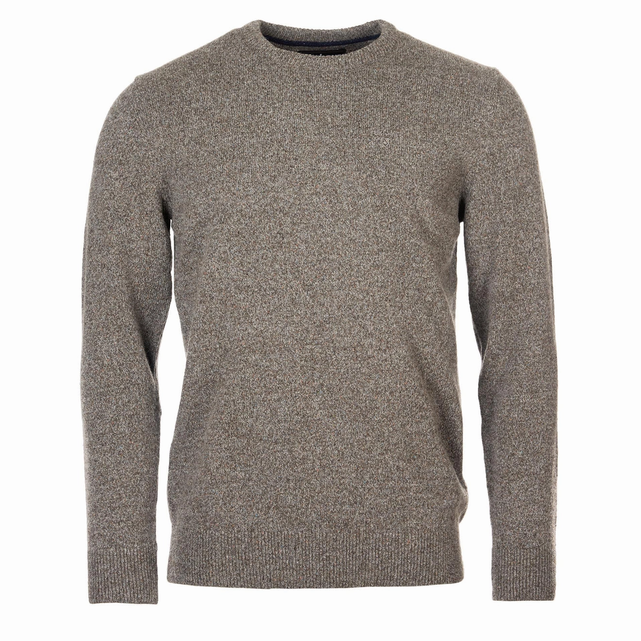 Barbour Essential Tisbury Crew Neck Jumper Fog Daily Clearance Deal