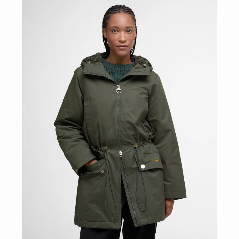 Hot Clearance Now Trending Now Discount Barbour Inola Ladies Showerproof Jacket - Olive/Ancient