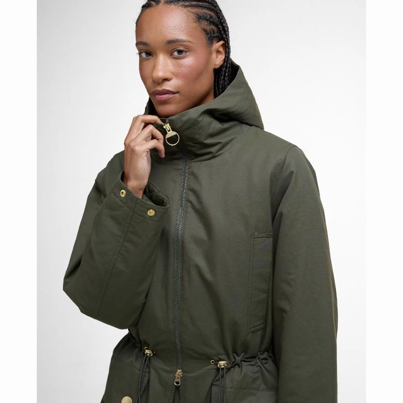 Barbour Inola Ladies Showerproof Jacket - Olive/Ancient Todays Hot Savings