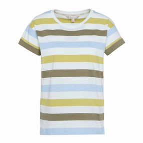 Barbour Lyndale Ladies Top - Limeade Stripe Hot Pick Sale Shop Grab Offer