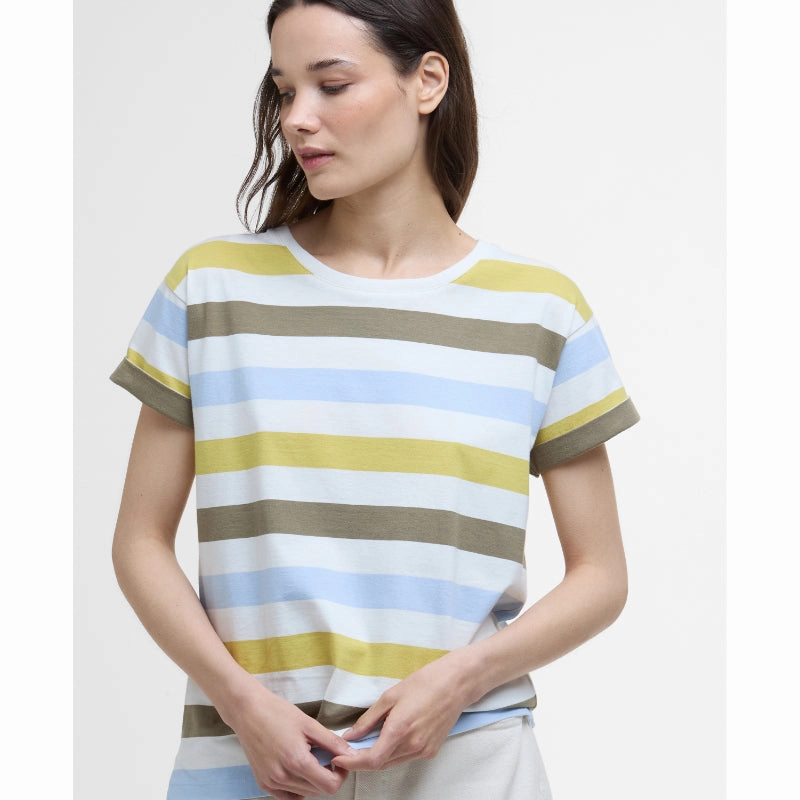 Barbour Lyndale Ladies Top - Limeade Stripe Shop Grab Savings Unmissable Deal Today