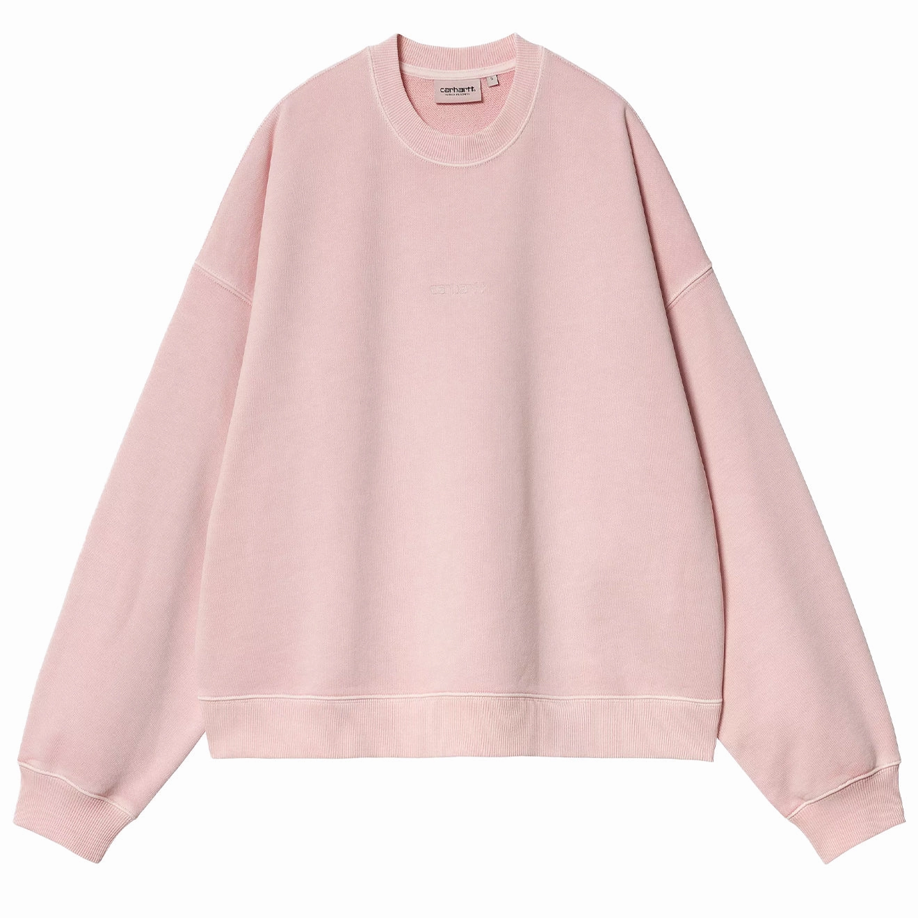 Clearance Event Today Carhartt Wip Womens Benton Sweat Air Pink Garment Dyed