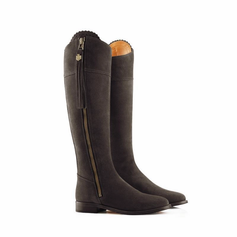 Hot Deals Today Fairfax & Favor Regina Sporting Fit Ladies Suede Boot - Chocolate