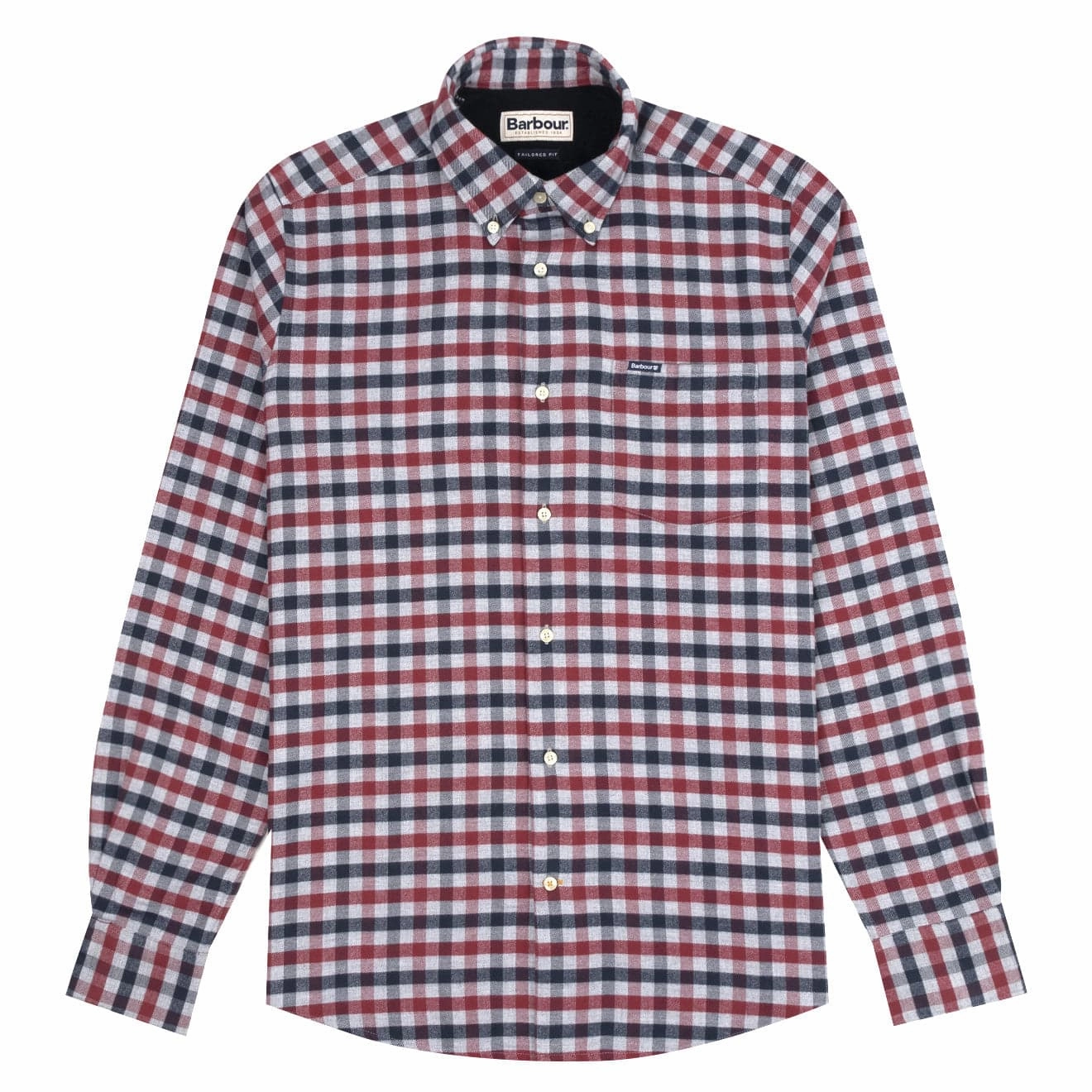 Barbour Roth Tailored Shirt Grey Marl Sale Ending Soon
