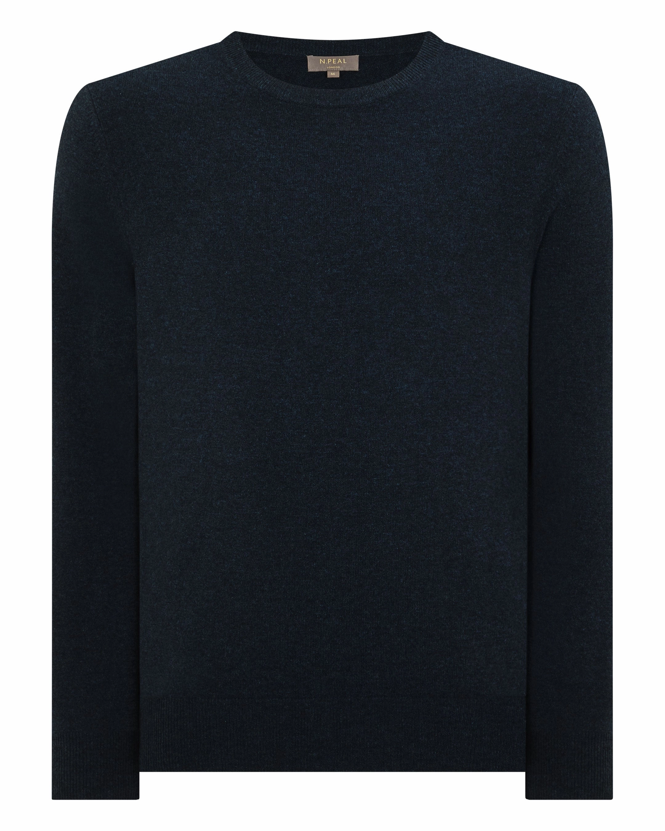 Men'S Oxford Round Neck Cashmere Jumper Indigo Blue Biggest Savings Now