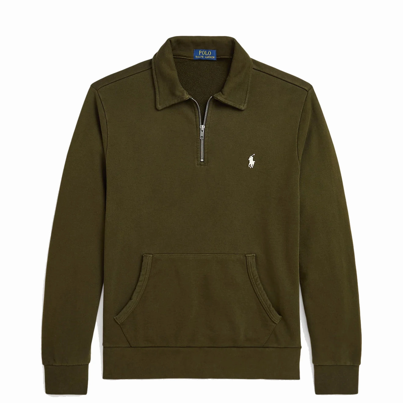 Shop Today Save Hot Savings Alert Polo Ralph Lauren Loopback Fleece Quarter-Zip Sweatshirt Dark Loden