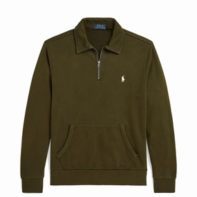 Today Only Offer Todays Best Deal Polo Ralph Lauren Loopback Fleece Quarter-Zip Sweatshirt Dark Loden