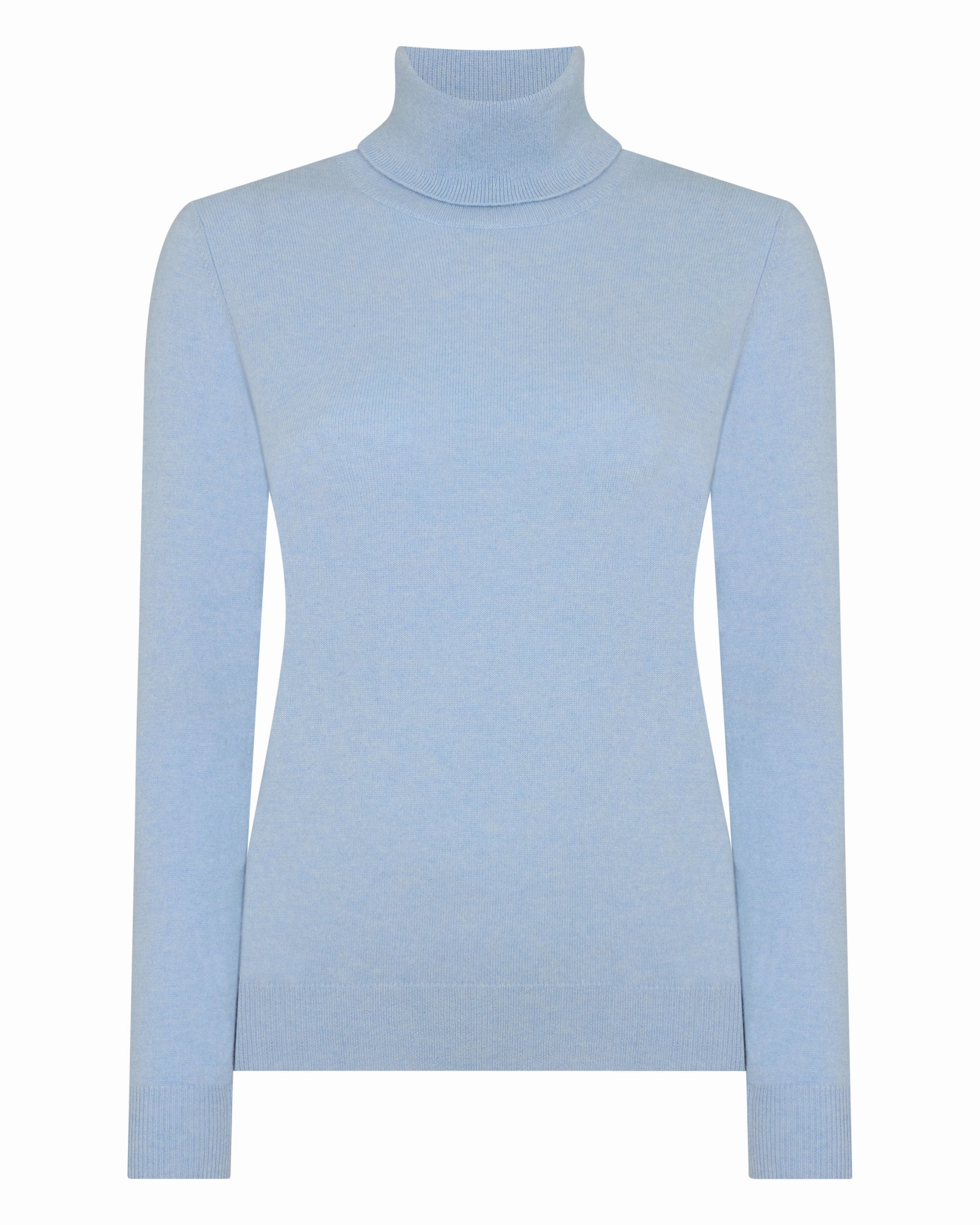 Women'S Luna Roll Neck Cashmere Jumper Sea Mist Blue Sweet Deal Today