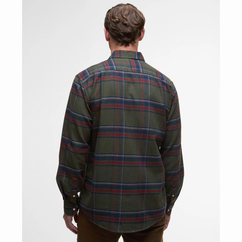 Hot Offer Event Online Exclusive Savings Barbour Dogwood Regular Mens Checked Shirt - Olive