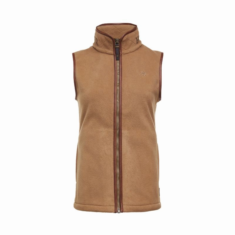 Steal the Deal Now Holland Cooper Country Ladies Fleece Gilet - Coffee
