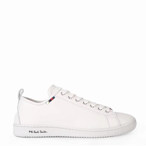 Limited Time Discount Price Drop Today Paul Smith Leather Miyata Trainers White