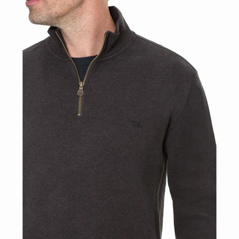Grab Your Hot Pick Rodd & Gunn Alton Avenue Mens 1/4 Zip Jumper - Mud
