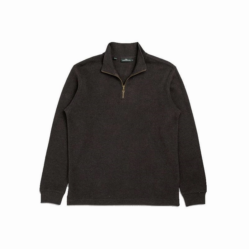 Rodd & Gunn Alton Avenue Mens 1/4 Zip Jumper - Mud MustHave Deals