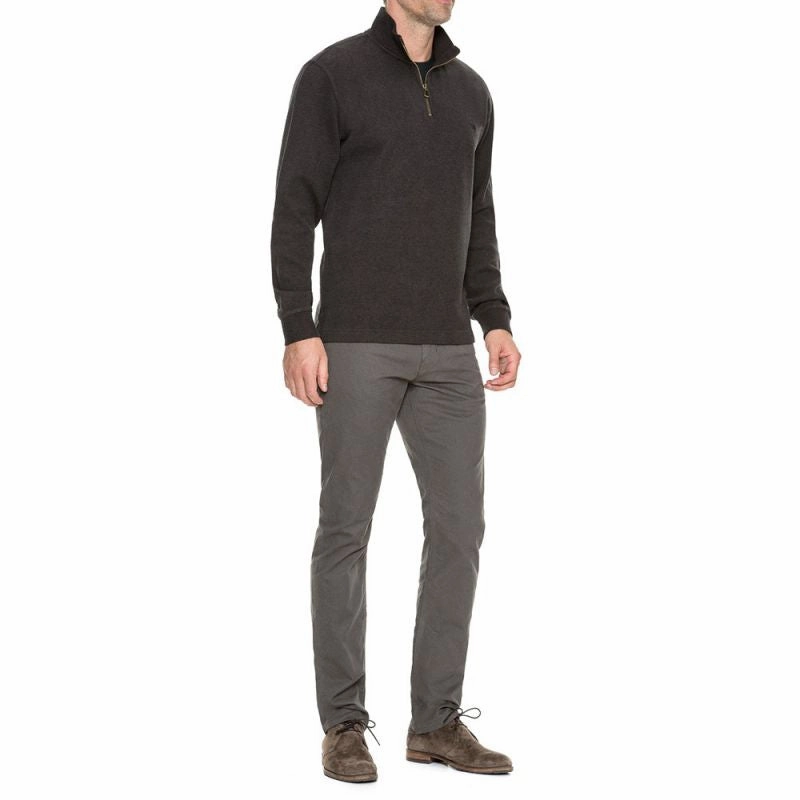Rodd & Gunn Alton Avenue Mens 1/4 Zip Jumper - Mud Trending Hot Deal