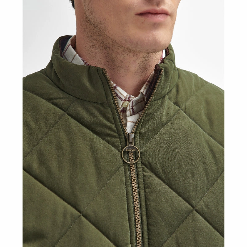 Barbour Country Liddesdale Quilted Mens Gilet - Olive Best Seller Discount