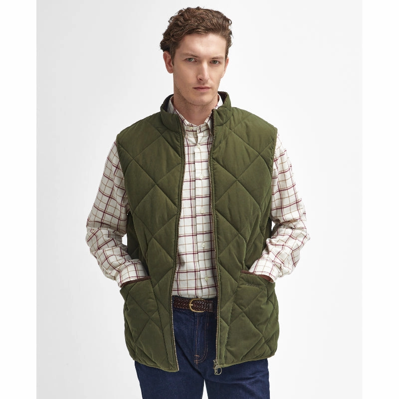 Shop Hot Deals Barbour Country Liddesdale Quilted Mens Gilet - Olive