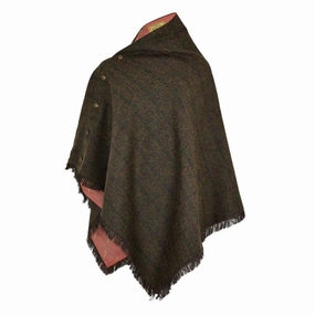 Grab the Deal Now Dubarry Hazelwood Ladies Tweed Poncho - Hemlock
