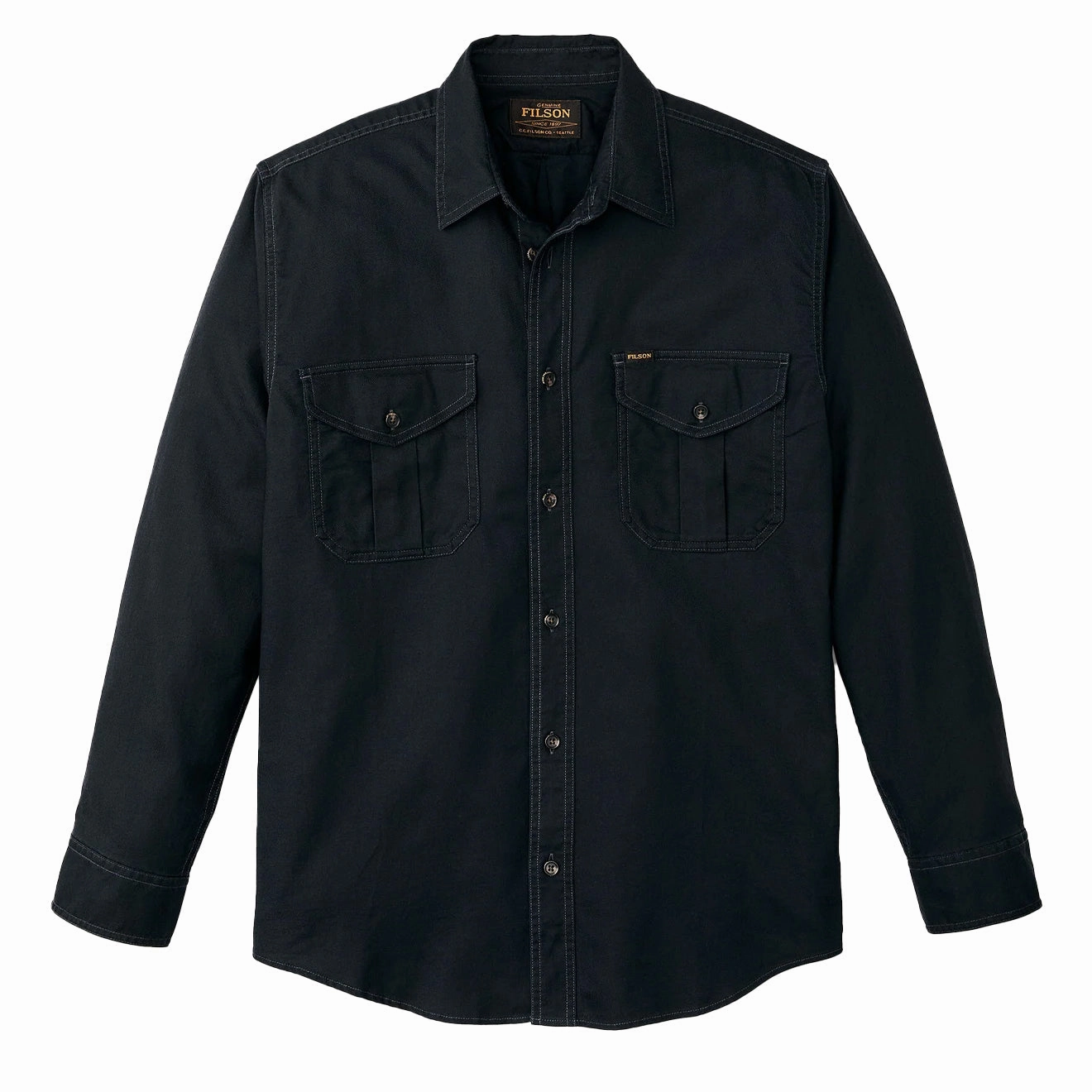 Filson Light Weight Alaskan Guide Shirt Midnight Navy Clearance Event