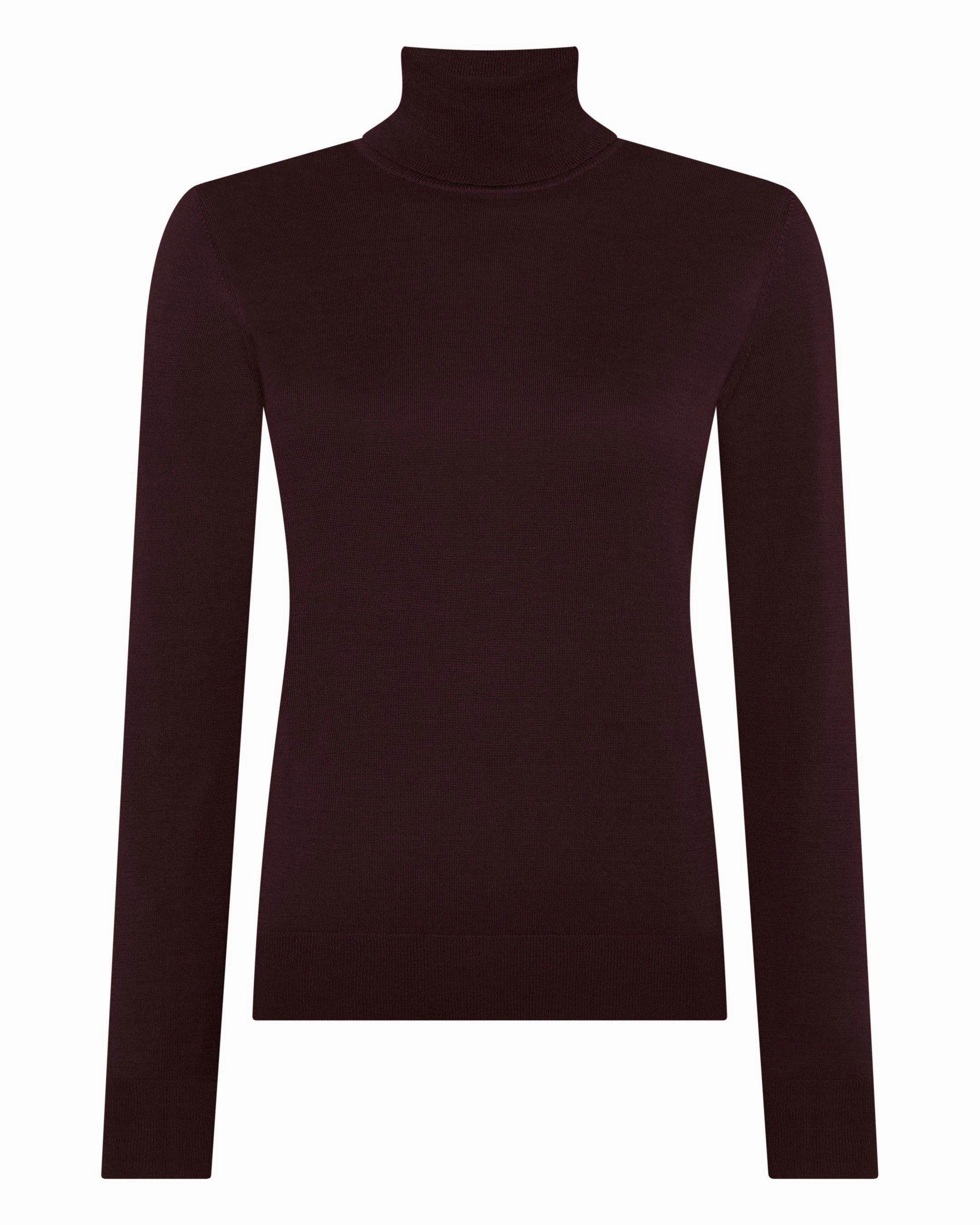 Women'S Margot Superfine Cashmere Roll Neck Jumper Claret Red Shop the Best Deals Instant Hot Deal