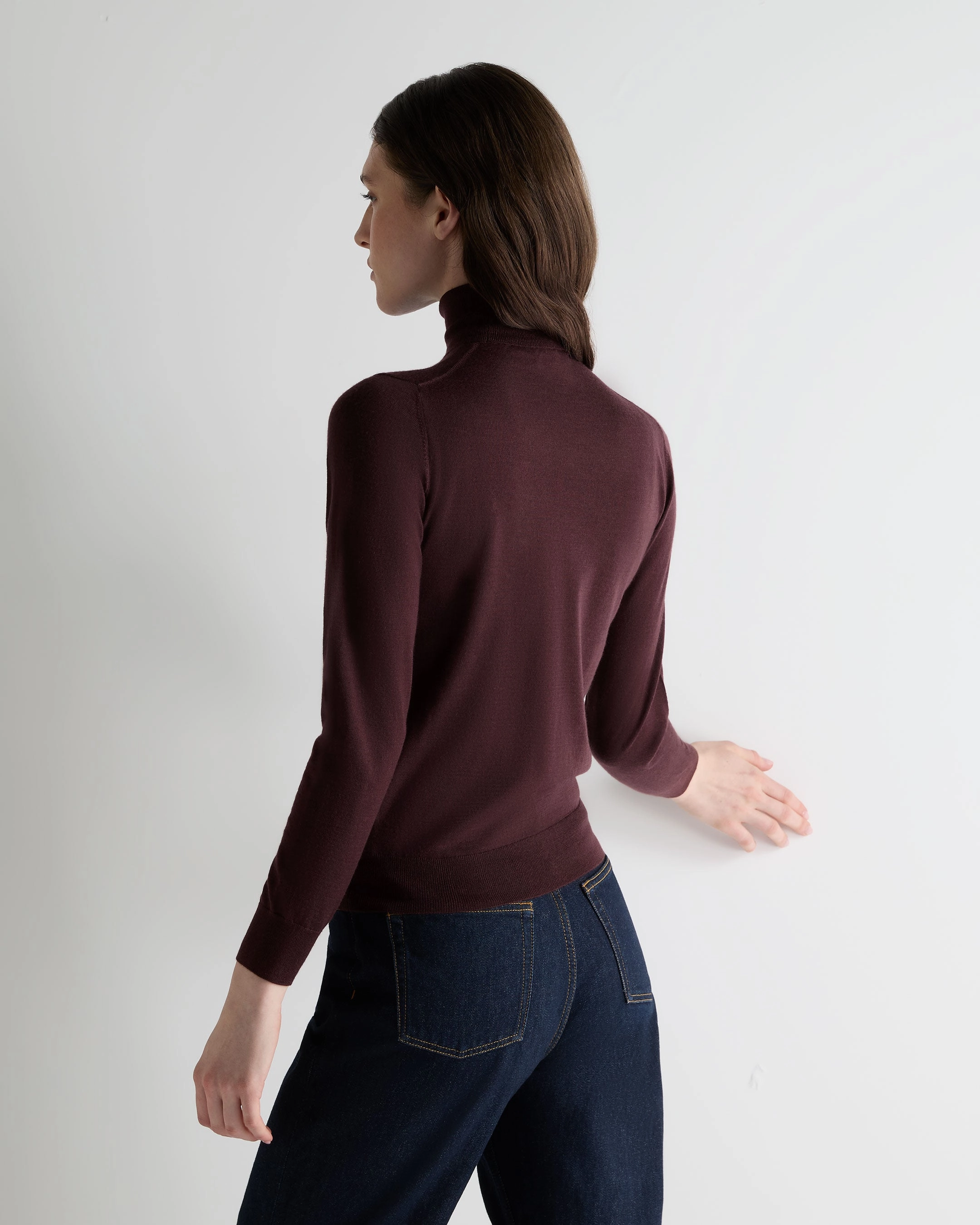 Women'S Margot Superfine Cashmere Roll Neck Jumper Claret Red Flash Pick Today Today Only Discount