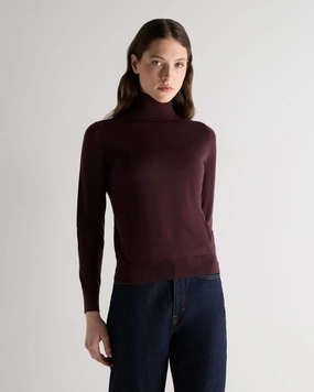 Surprise Offer Now Women'S Margot Superfine Cashmere Roll Neck Jumper Claret Red