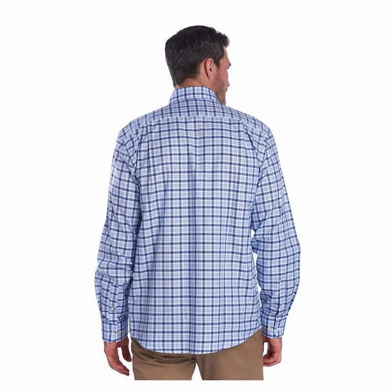 Barbour Abberton Regular Fit Mens Shirt - Blue Clearance Blowout Special Surprise Sale