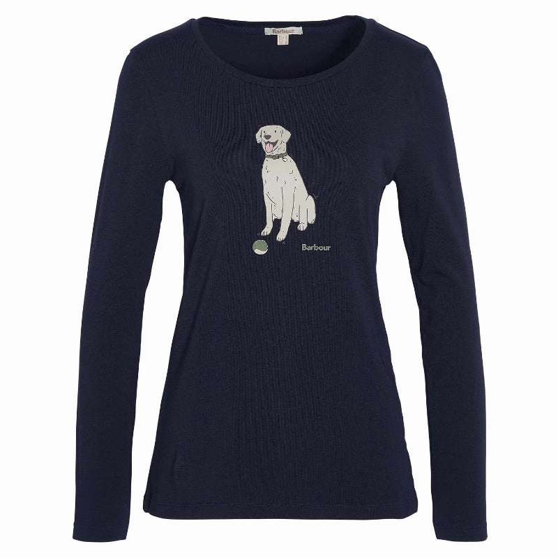 Hot Offer Ending Soon Barbour Fareham Ladies Long Sleeve T-Shirt - Navy