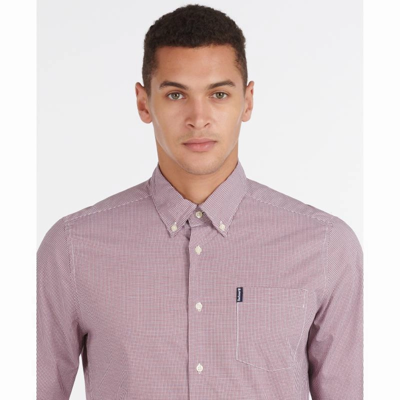 Grab Your Hot Pick Limited Time Hot Deal Barbour Gingham 23 Mens Tailored Fit Shirt - Red